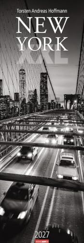 New York XXL - Kalender 2027 - Fotokalender im Vertikalformat - Weingarten-Verlag - Torsten Andreas Hoffmann - Wandkalender in schwarz-weiß mit New-York Aufnahmen - 34 cm x 98 cm