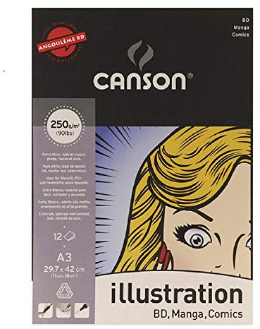Canson A3 Manga Illustration Bloc 250g/m² 29.7x42 cm.