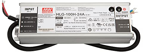 MEAN WELL HLG-100H-24A LED-Treiber, LED-Trafo Konstantspannung, Konstantstrom 96W 4A 24 V/DC PFC-Sch