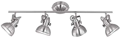 Reality Leuchten Deckenleuchte Gina R80154007, Metall Nickel matt, 4 x E14