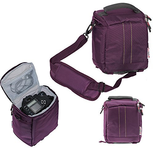 Navitech Purple DSLR & Lense Camera Bag Case for Nikon D3200