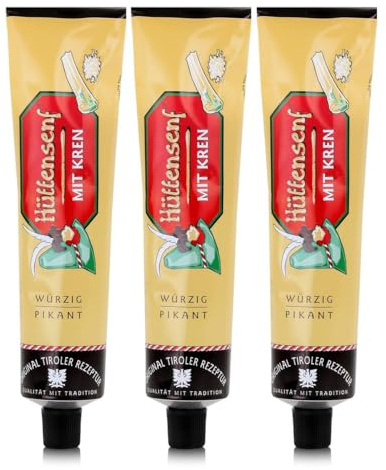 3er Pack Mautner Markhof Hüttensenf mit Kren Meerrettich (3x 200gr)