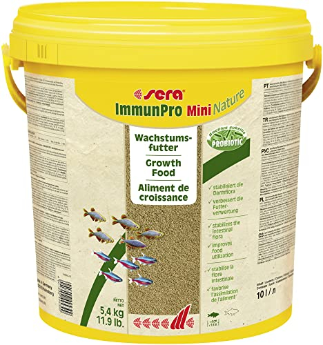 sera Immune Probiotic Granules XS 10 L (5,4 kg) | Probiotisches Wachstumsfutter für Fische bis 4 cm | Förderung von schnellem Wachstum & brillanter Farbausprägung | Ideal für Zucht & Fischgesundheit