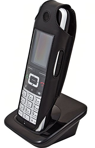 Gigaset Ledertasche mit abnehmbarem Drehgürtelclip für das S650H / S850H und Unify S5