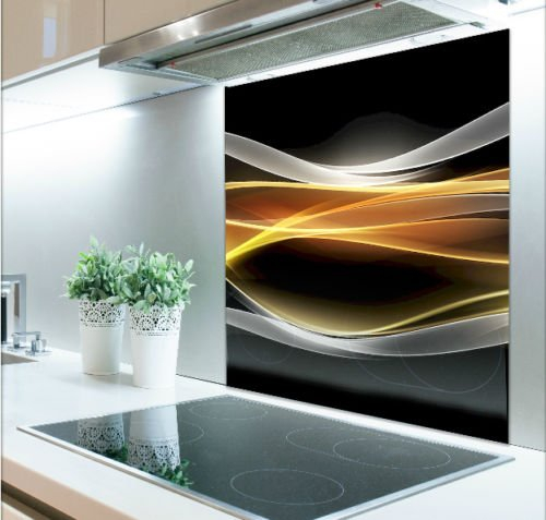 UrboArt Digital Print Glass Splashback Heat Resistant Toughened 123 (70cm x 60cm)