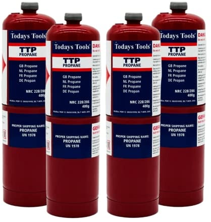 4x Propane 400g Bottle Disposable Gas Cylinder plumbers torch jet burner