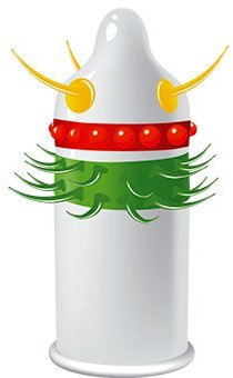 PASSIONSEXTOY Jolly Roger, Kondom mit extremer Struktur (Stacheln, Kugeln, Noppen), 1 x 1 Stück