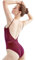 Daydance Camisole Tanztrikot für Damen, Baumwolle, Spaghetti-Träger, Ballett-Kostüme, Burgunderrote Einzelgurte, X-Small