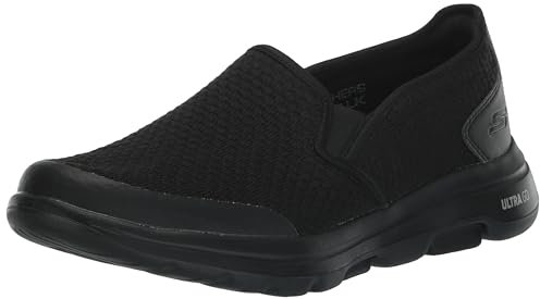 Skechers Herren Go Walk 5 Apprize Slip On Sneaker, Black Textile Synthetic Black Trim, 46 EU