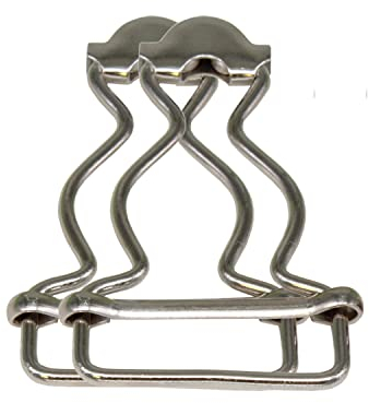 Trimming Shop 25mm Dungaree Schnallen Metall Clip Verbindungen für Strumpfhalter,Hand Taschen,Jacken, Overalls, Riemen, Kinder Latzhose, DIY Bekleidung - Silbern, 2pcs