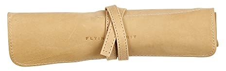 Clairefontaine 930028C Rollmäppchen (Flying Spirit aus Lammleder, rund, 26,7 x 20,5 cm) 1 Stück Beige