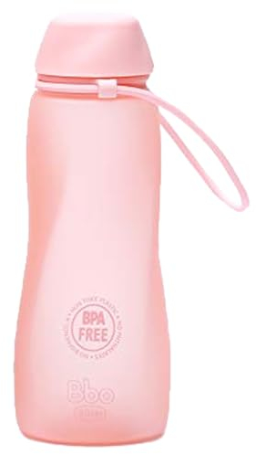 Irisana - Botella de Agua - 550 ml - Rosa - 8 x 8 x 21 cm - Garrafa Deportiva Ideal Gimnasio - Bidón de Plástico sin BPA para Ciclismo - Colección Bbo