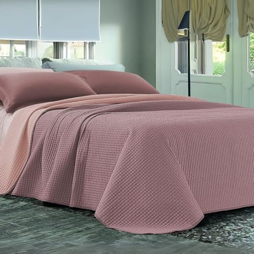 L'ANTICO ARCOLAIO - Copriletto una Piazza e Mezza (80gr/m2) Trapunta una Piazza e Mezza Primaverile Leggera in Microfibra, Trapuntino Primaverile Double Face 100% Made in Italy