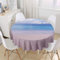 Chickw1 Tischdecke Runde Wasserdicht Abwaschbar Wellenmuster am Meer Bedruckte Tischschoner Fleckschutz, Tischtuch aus Polyester für Küche, Esszimmer, Garten oder Camping (Baiyun,120cm)