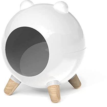 Marchul Hamster Hideout, Hamster House Habitats Decor, Small Pet House for Dwarf Hamster Syrian Hamsters, Gerbils, Dwarf, Mouse (White)