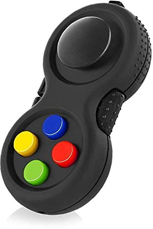 TOSSPER 1pc Fidget Pad con 8-Fidget Funciones Fidget Toy Controller Stress Reducer Hand Shank para Su Estrés De Liberación