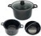BASS POLSKA Topf mit Sieb und Deckel, Magic Pot Kochtopf-Set, Einfaches Kochen, Abgießen & Servieren, Nudeltopf, 26 x 14,8 cm 5 l