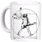 Generico Tazza MUG UOMO VITRUVIANO ROCK CHITARRISTA MUSICISTA BAND - SIMPATICA DIVERTENTE REGALO AMICO -9002