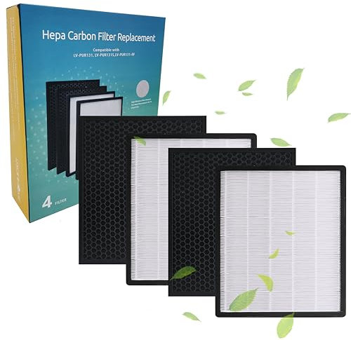 IZSOHHOME Set di filtri di ricambio HEPA compatibili con purificatori d'aria Levoit LV-PUR131 LV-PUR131S, parte LV-PUR131-RF
