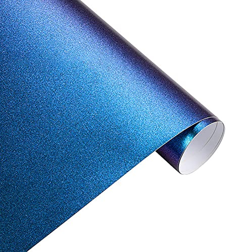Selbstklebende Vinylfolie, MoreChioce 100cm x 30cm Autofolie Klebeband Wasserdicht PVC Autoaufkleber Blasenfreie Vinylfolie 3D Wrapping Vinyl Folie Vinyl Aufkleber für Motorrad Auto,Blau