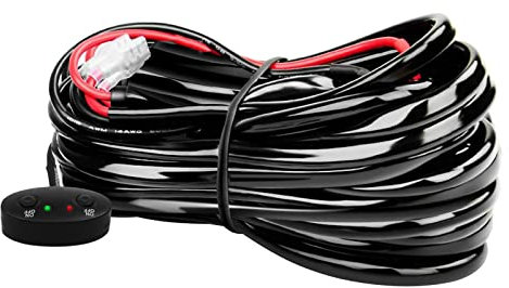 SKYWORLD LED Lichtstab Kabelbaum Kabel Kit, 40A DC 12V-Relais mit zwei Ein/Aus-Schalter Verkabelungs-Loom-Multi-MODES-Steuerung zum Umschalten verschiedener Modi (1 Blei)