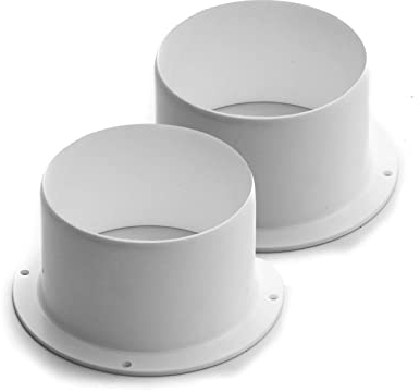Vent Systems 125 mm 2 Stück Lüftungskanalverbinder Flansch gerade Lüftungsrohr Kunststoff Kanalverbinder Platte für Kühlung Heizung Lüftungssystem HVAC 12.5 cm