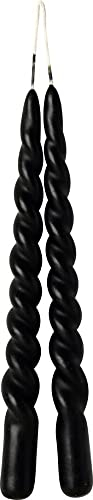 IHR Ideal Home Range - 2x gedrehte Kerze schwarz Ø 2,2 x H 24 cm