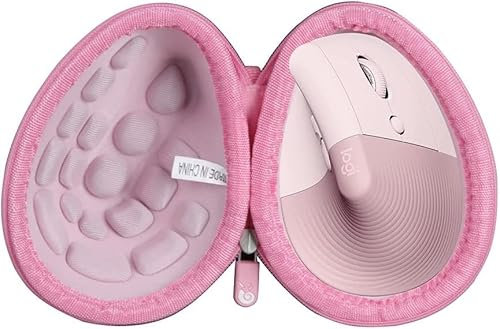 Hermitshell - Custodia rigida da viaggio per mouse ergonomico verticale Logitech Lift (rosa)