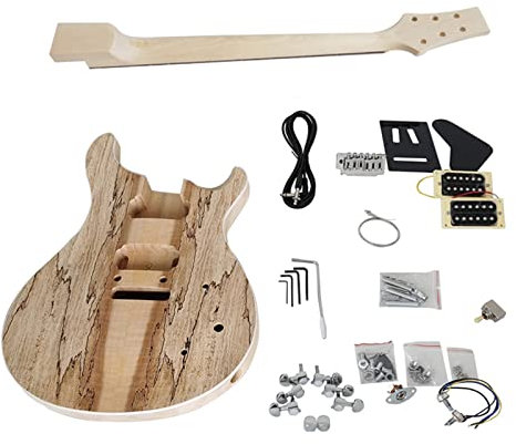 Unfertige DIY Custom E-Gitarren-Kits Mit Allen Hardwares DIY Bausatz E-Gitarre (Color : 3/4)