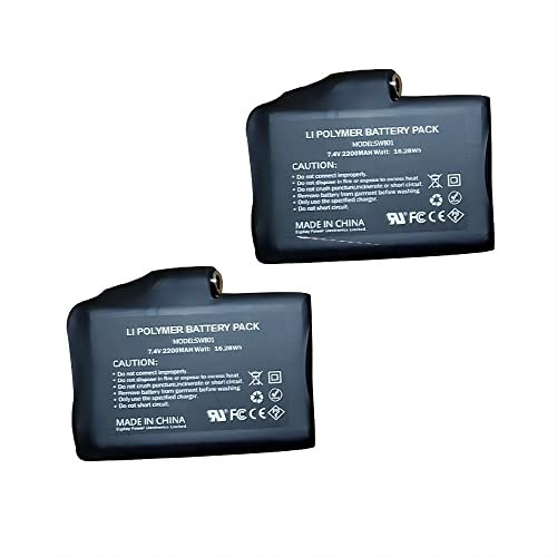 Baceyong Batteria ricaricabile ai polimeri di litio da 7,4 V, 2200 mAh, batteria agli ioni di litio ai polimeri di litio agli ioni di litio e ai polimeri di litio certificazione di sicurezza UL FCC