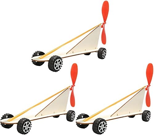 3 Pcs Rubber Band Propeller Car Kit Diy Project for Kids, Diy Science Experiment Kits Rubber Band Powered Education Toys