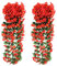 2 Stück 80CM Kunstpflanze Hängend Lilie Seidenblumen Künstliche Blumen Wie Echt Rosa Kunstblumen Wie Echt Einzeln Kunstblume Hängepflanze für Büro, Party, Hochzeit, Zuhause, Dekoration