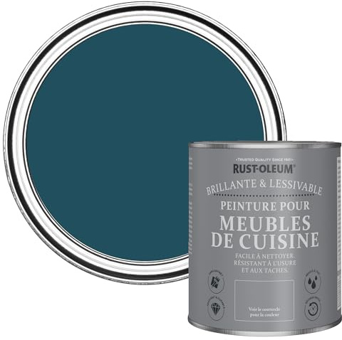 Rust-Oleum Blue Kitchen Cupboard Paint in Gloss Finish - Commodore Blue 750ml