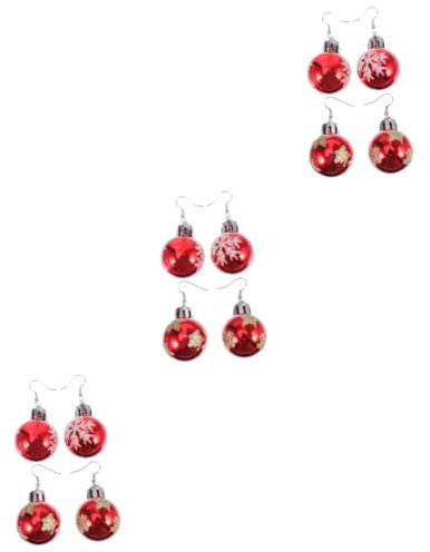 PRETYZOOM 2 Paar Weihnachtskugel-ohrringe Mini-weihnachtskugeln Weihnachtskugel Ohrringe Urlaub Anhänger Ohrring Böhmische Ohrringe Birne Kugel Ohrring Kunststoff Frau Grüne Kugel Böhmen