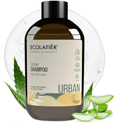 Volumen-Shampoo für Feines Haar - ECOLATIER® URBAN Serie, 600 ml - Natürliche Inhaltsstoffe für Mehr Fülle und Gesundes Aussehen