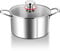 HaWare Stock Pot, 4.5L Tri-Ply Stainless Steel Soup Pot with Visible Lid, 22cm Cooking Stockpot for Induction/Electric/Gas/Ceramic, Healthy & Non Toxic, Easy Clean