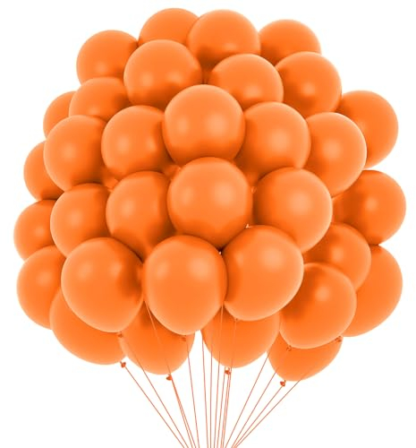 Luftballons Orange 100pcs Halloween Luftballons Party Deko Orange Geburtstag Deko Orange Ballons Orange Orangene Luftballons Halloween Deko Set Halloween Dekoration Halloween Balloons Deko