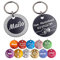 Unikat Branding | Erkennungsmarken im Singlepack | Hund, Katze und Herrchen | Hundemarke personalisiert | Beidseitig mit Gravur | rund | 30 & 35 mm (Schwarz, 30mm)