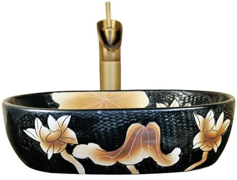 Lavabo Sobre Encimera Lavabo retro de imitación de piedra for exteriores, lavabo individual, lavabo artístico, lavabo de cerámica, terraza, piscina, balcón Baño Pila de Lavar
