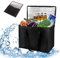 Nevera plegable de 35 l, bolsa isotérmica grande para el coche, bolsa isotérmica para el almuerzo, para pícnic, color negro