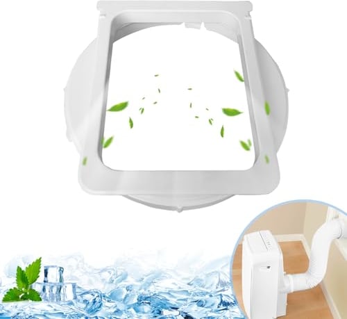 SIGANDG Adaptador de Manguera de Aire Acondicionado,Interfaz de Adaptador de Manguera para Ventana de Aire Acondicionado, 150 mm Móvil Aire Acondicionado Portátil Interfaz Cuadrada