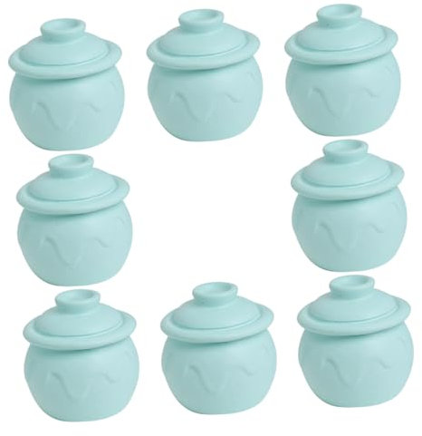ifundom 8St Miniatur-Gemüseglas Puppenhaus Küchenspielzeug Dekoratives Miniaturglas himmelblau Miniatur-Gurkenglas Mini-Gurkenglas Küchenspielzeug zum Spielen Mikrolandschaftsdekor Vinyl