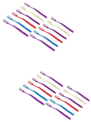 Anneome 24stücke Manuelle Zahnbürste Mit Harten Borsten Für Erwachsene Effektive Zahnreinigung Zufälligen Farben Für Tägliche Mundpflege Und Reisen