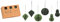 Weihnachtsbaumschmuck-Set Kugeln Wabenball & Schneemann aus Papier Christbaumschmuck Weihnachtsanhänger Tannenbaumhänger Chirstbaumkugeln Weihnachtsdeko Weihnachten Farben salbei & grün Inhalt 6 Stk