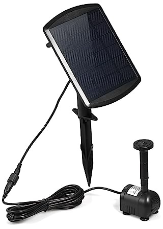 Solar Pond Fountain, Solar-Powered Water Pump Kit 9V 1.8W Solar Panel Water Floating Solar Powered Fountain For Bird Bath Pond Garden Water Pump,for Garden, Bird Bath, Pond and Fish(Pump with stand)