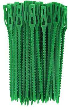 Yunova 100 Pack Reusable Plant Ties, Green ABS Garden Support String with Spool, Soft Twist Tying Wire for Indoor Outdoor Plants, Cables & Fences (Weatherproof)