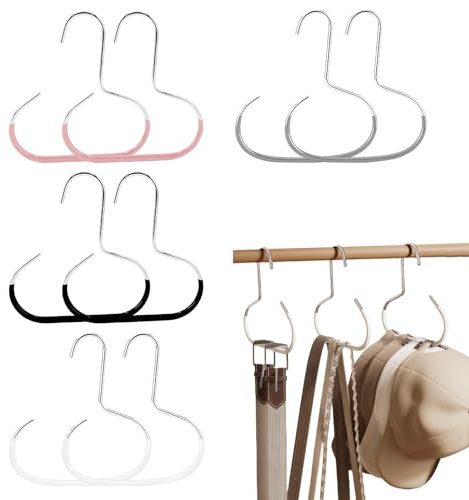 8 Stück Metall Hüte Ring Aufhänger, 14x15 cm Metall Huthalter Schalhalter | Kappen Aufhänger Kleiderschrank für Schals, Krawatten, Gürtel, Taschen