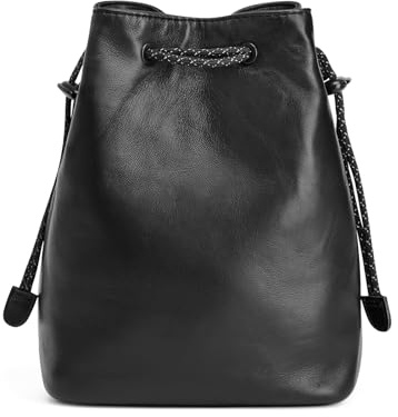 S-ZONE Soft Leather Camera Bag DSLR Insert Handbag Drawstring Pouch Bag Insert,Large