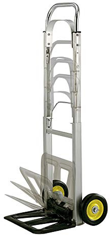 Safco Products Hide-Away Zusammenklappbare Sackkarre, Silber/Schwarz