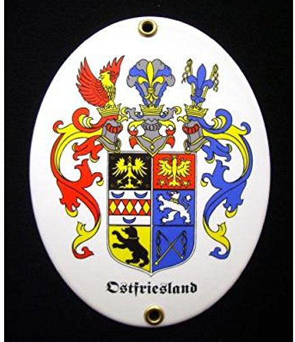 Everflag Emaille-Grenzschild Ostfriesland 11,5 x 15 cm